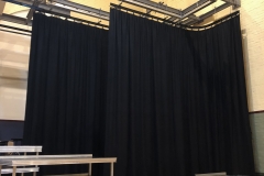 Old Museum black wool curtains